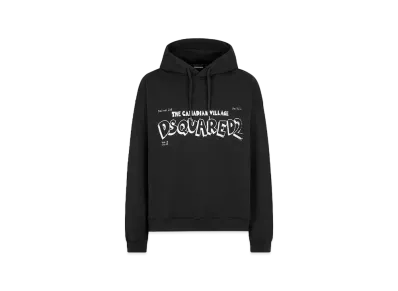 Dsquared2 Loose Fit Hoodie Sweatshirt "Black"