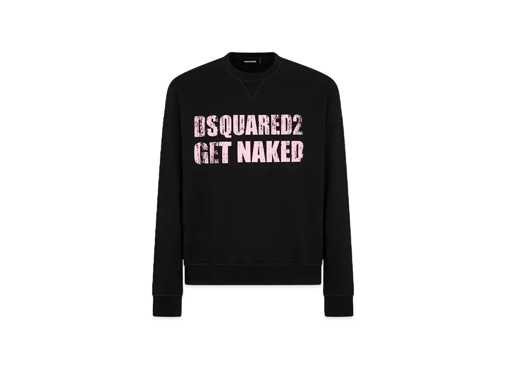 Dsquared2 Get Naked Cool Fit Crewneck Sweatshirt "Black"
