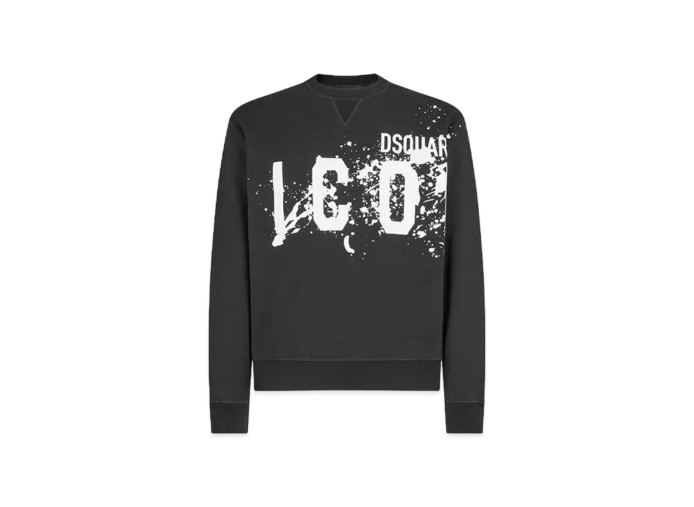 Dsquared2 Icon Splash Cool Fit Crewneck Sweatshirt "Black"
