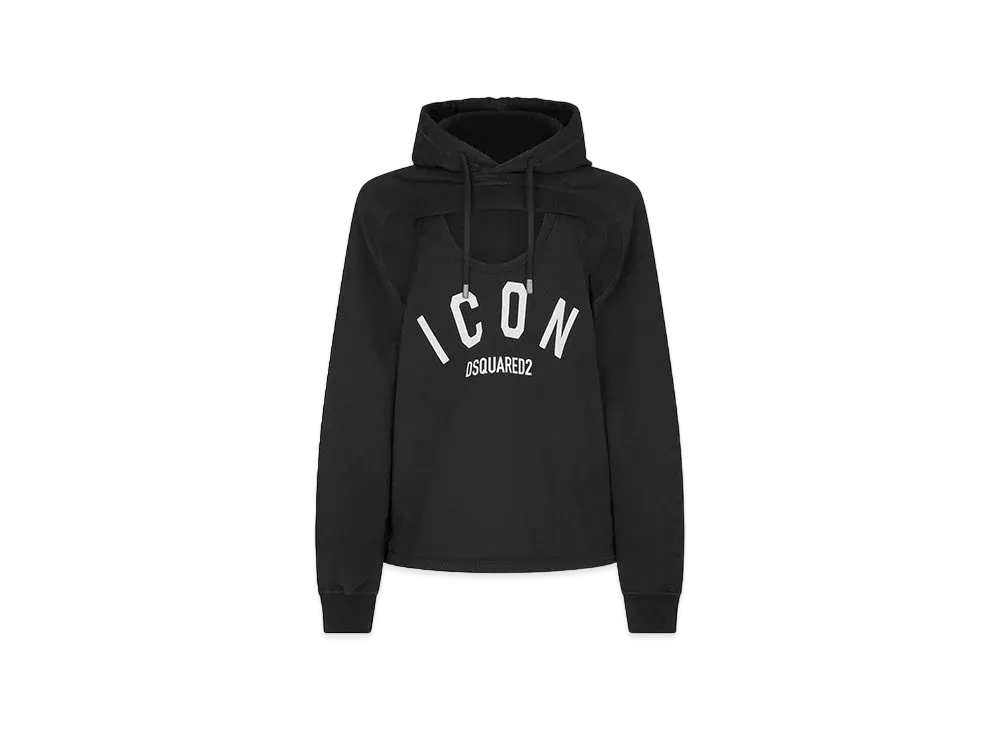 Dsquared2 Be Icon Regular Fit Hoodie Sweatshirt "Black"