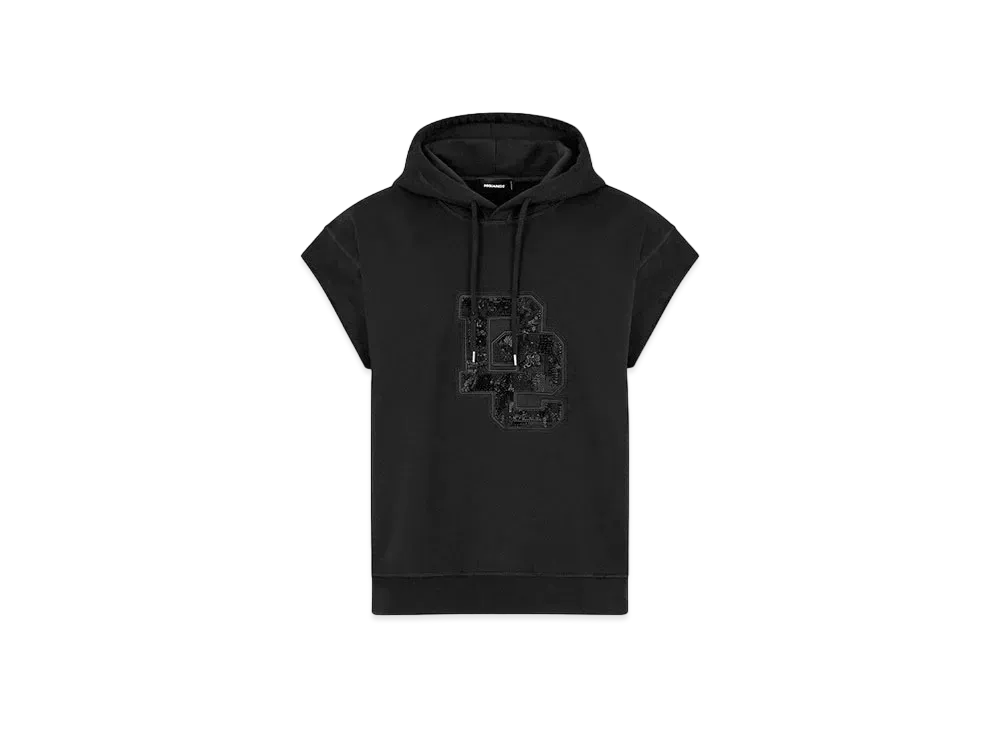 Dsquared2 Adriana Fit Sleeveless Hoodie Sweatshirt "Black"