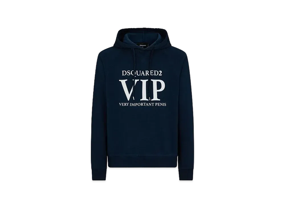 Dsquared2 Vip Cool Raglan Fit Hoodie Sweatshirt "Navy"