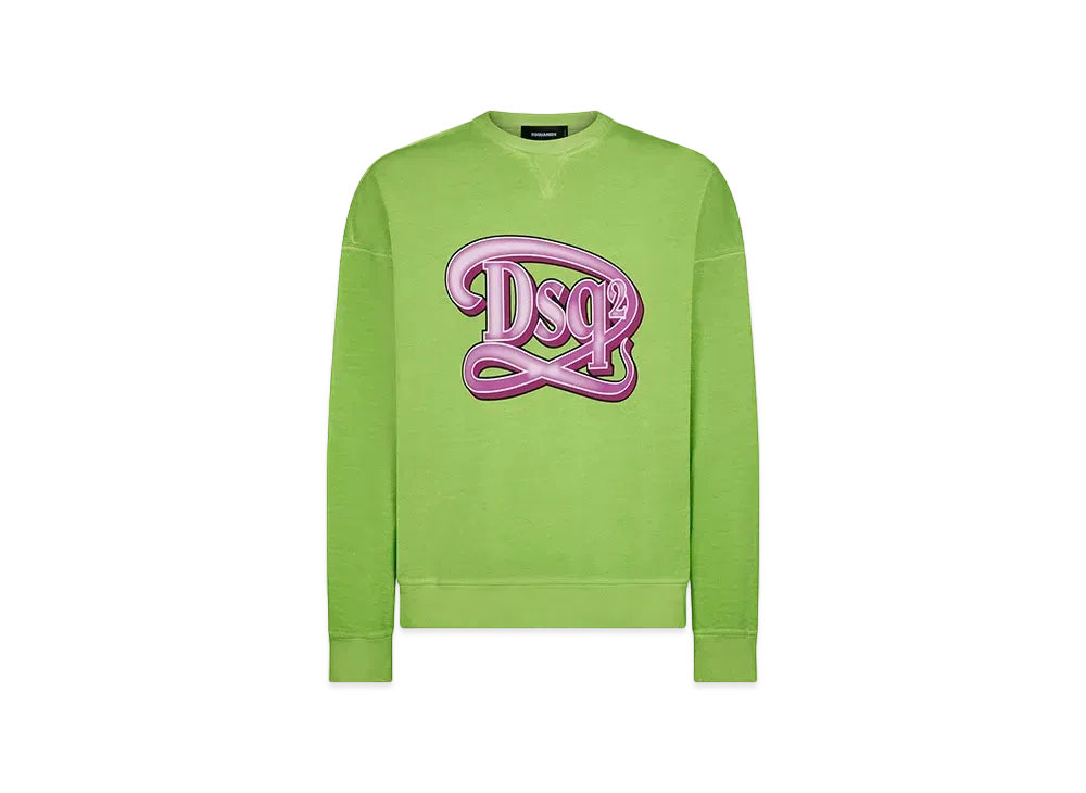 Dsquared2 Dsq2 Drop Fit Crewneck Sweatshirt "Grass Green"