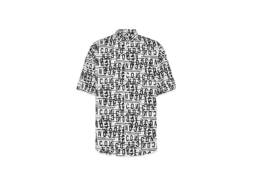 Dsquared2 Icon Stamps Oversize Short Sleeves Shirt "White/Black"