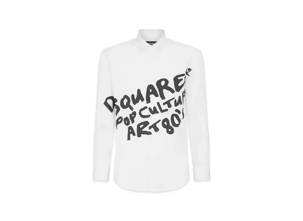 Dsquared2 D2 Pop 80'S Long Sleeves Shirt "White"