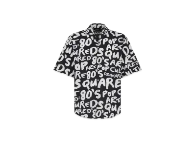 Dsquared2 D2 Pop 80'S Bowling Shirt "Black/White"