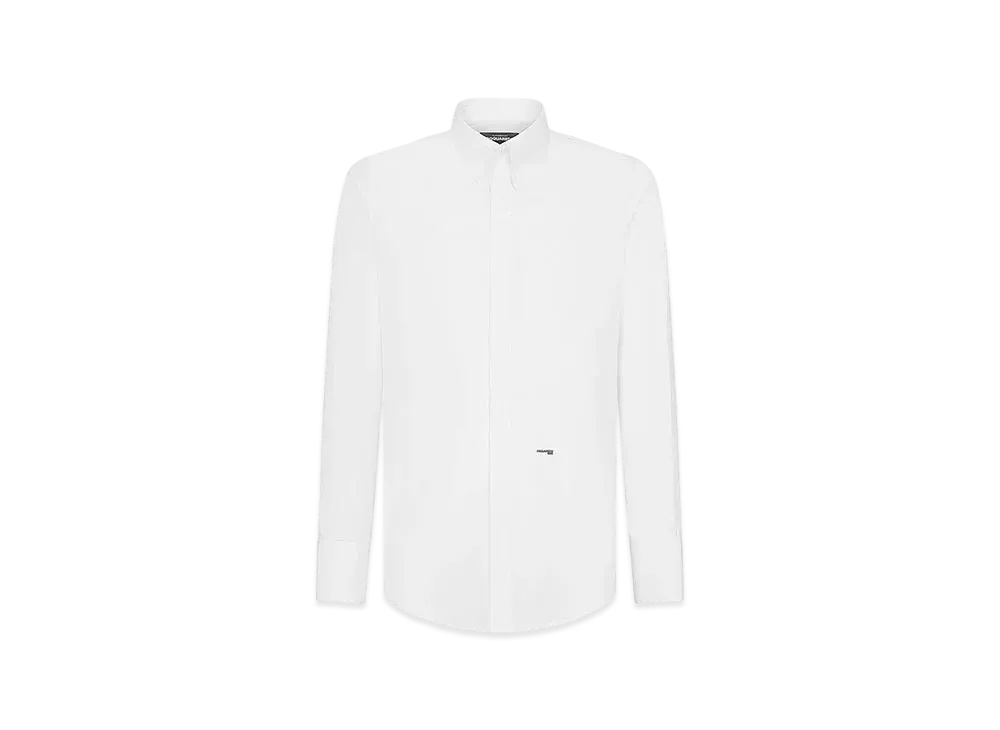 Dsquared2 Easy Slim Pin Collar Shirt "White"