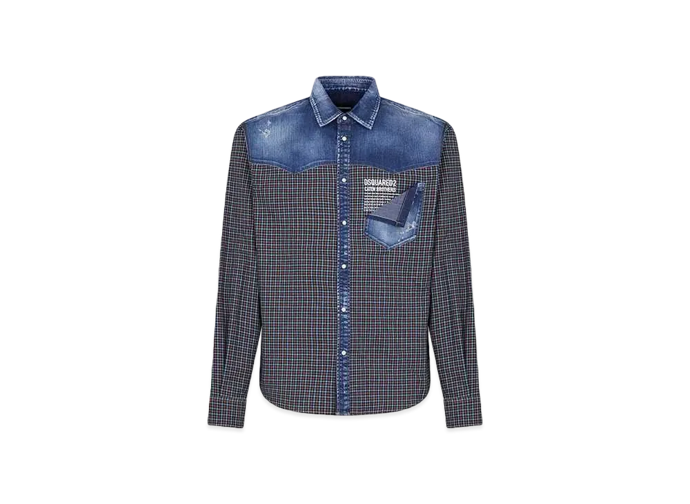 Dsquared2 Street Mixed Flannel Shirt "Multicolor"