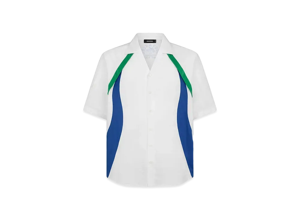 Dsquared2 Sporty Waves Notch Collar Shirt "White"