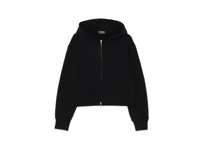 Wildside Yohji Yamamoto x M A S U Cut Work Zip-Up Hoodie "Black"