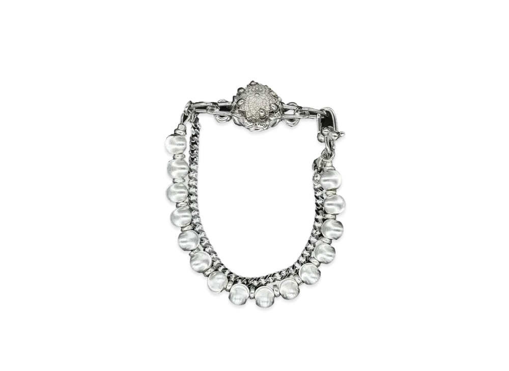 WTLA Zinnia Flower Bracelet_Silver Pearl "Silver-Plated"