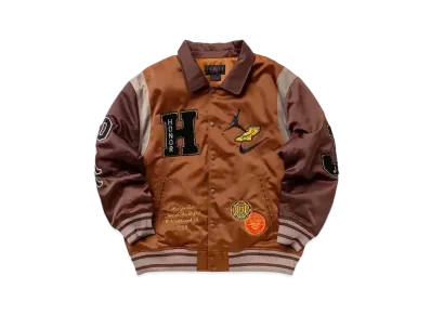 Jordan x Honor The Gift Varsity Jacket "Pecan/Moon Fossil"