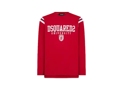 Dsquared2 Varsity Fit Long Sleeves T-Shirt "Red"