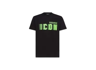 Dsquared2 Icon Blur Cool Fit T-Shirt "Black/Green Fluo"