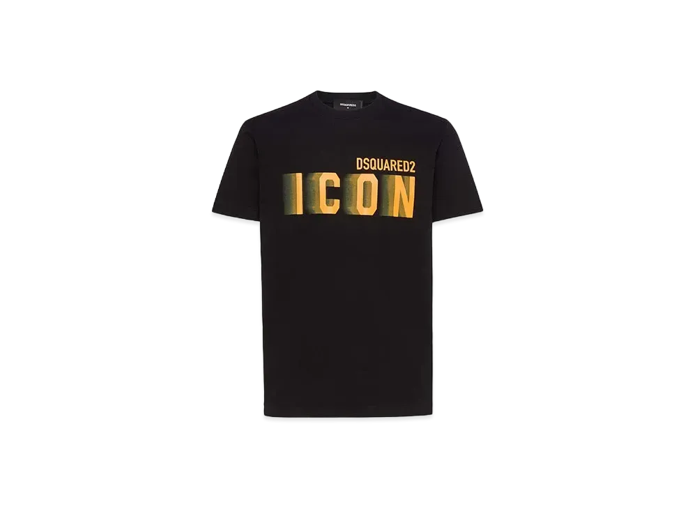 Dsquared2 Icon Blur Cool Fit T-Shirt "Black/Orange Fluo"