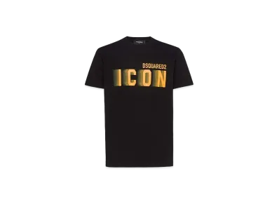 Dsquared2 Icon Blur Cool Fit T-Shirt "Black/Orange Fluo"