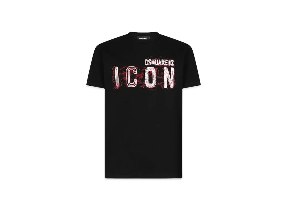 Dsquared2 Icon Scribble Cool Fit T-Shirt "Black"