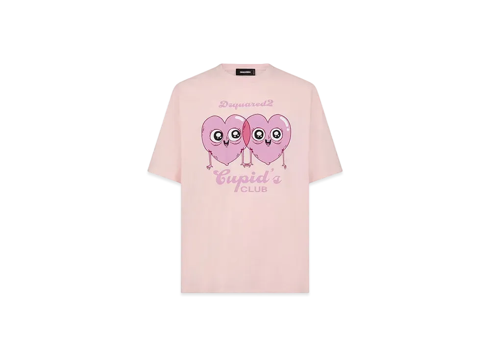 Dsquared2 Cupid's Club Skater Fit T-Shirt "Baby Pink"