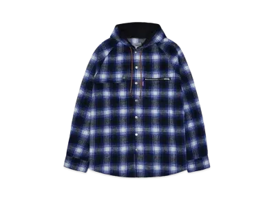 WANNA "Sherlock" Hooded Flannel shirts "BLUE"