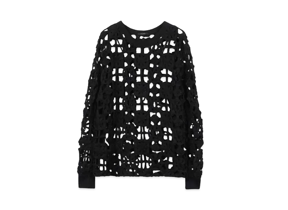 TAAKK ALL EMBROIDERY JERSEY PULLOVER "BLACK"