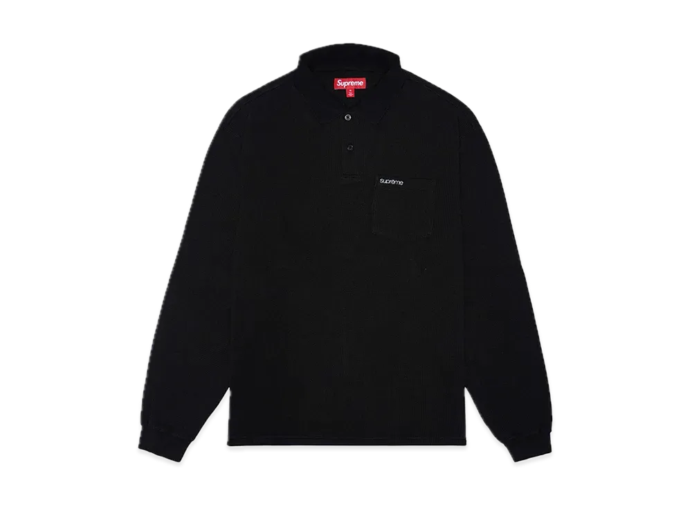 Supreme Thermal L/S Polo "Black"