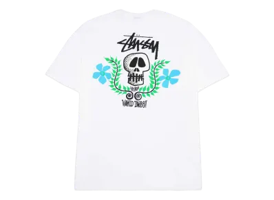 Stussy Skull Crest Tee "White"