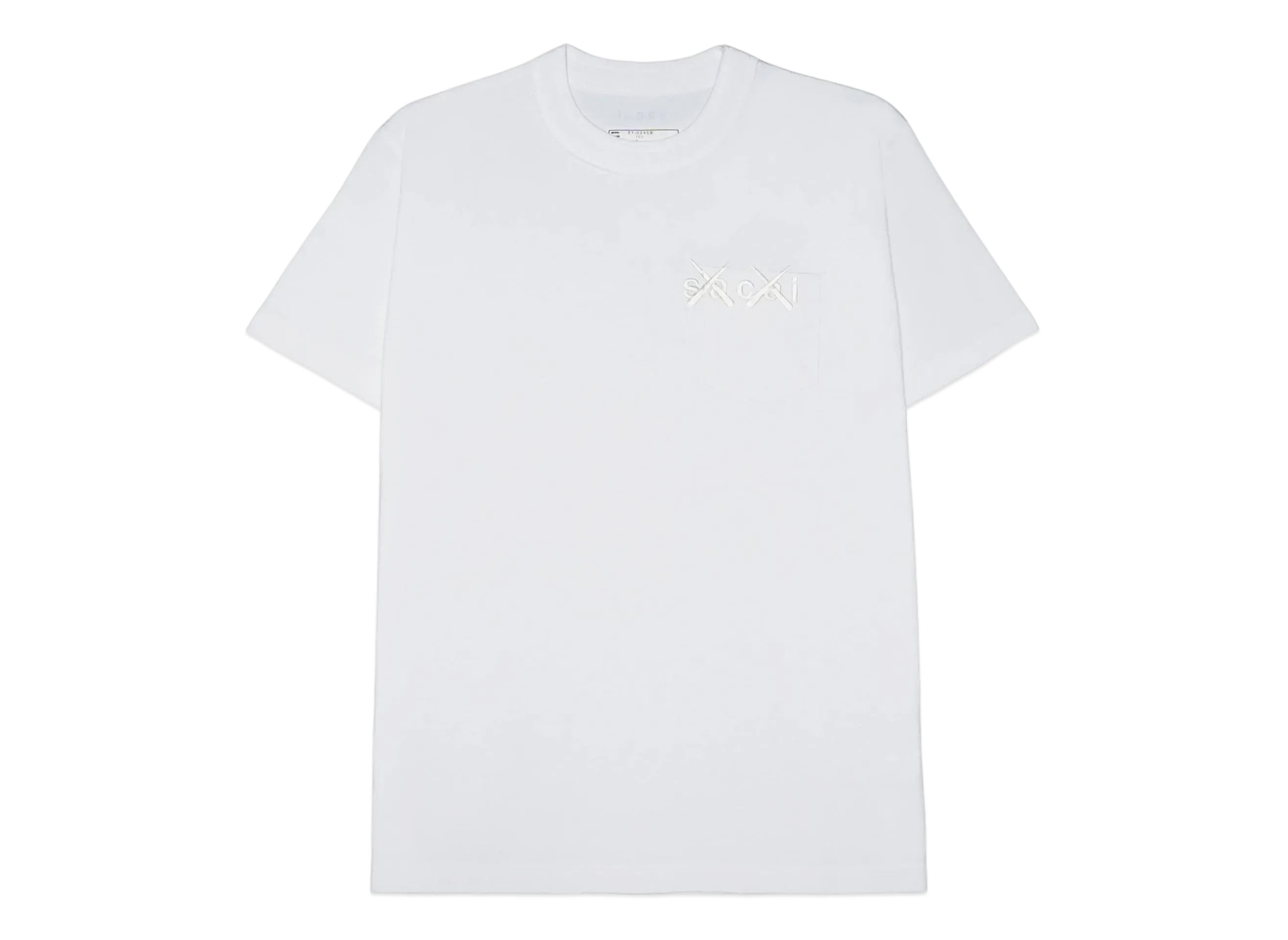 sacai KAWS Embroidery T-Shirt "White"