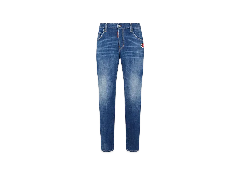 Dsquared2 Medium Clean Wash Skater Jeans "Navy"