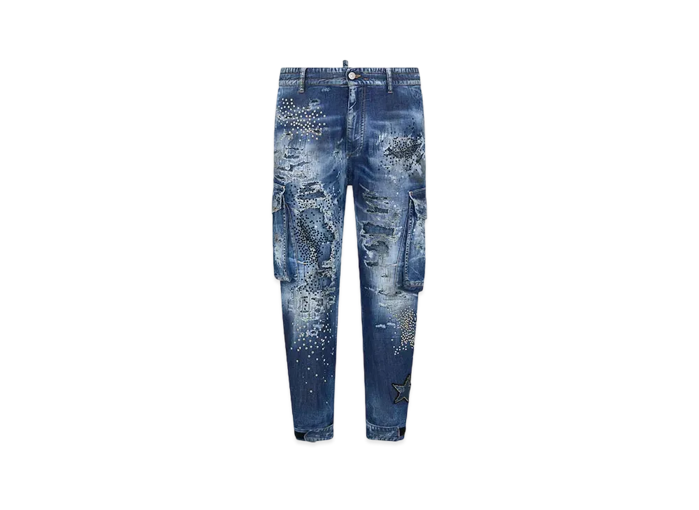 Dsquared2 Denim Cargo Pants "Navy"
