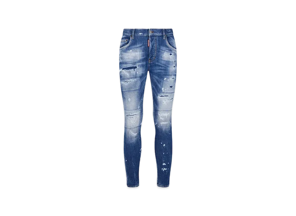Dsquared2 Medium Mended Rips Wash Super Twinky Jeans "Navy"
