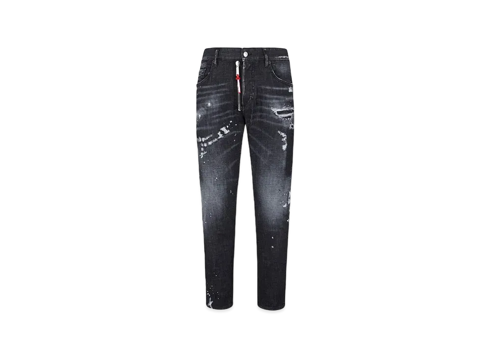 Dsquared2 Black Pioner Wash Skater Jeans "Black"