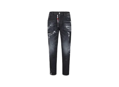 Dsquared2 Black Pioner Wash Skater Jeans "Black"