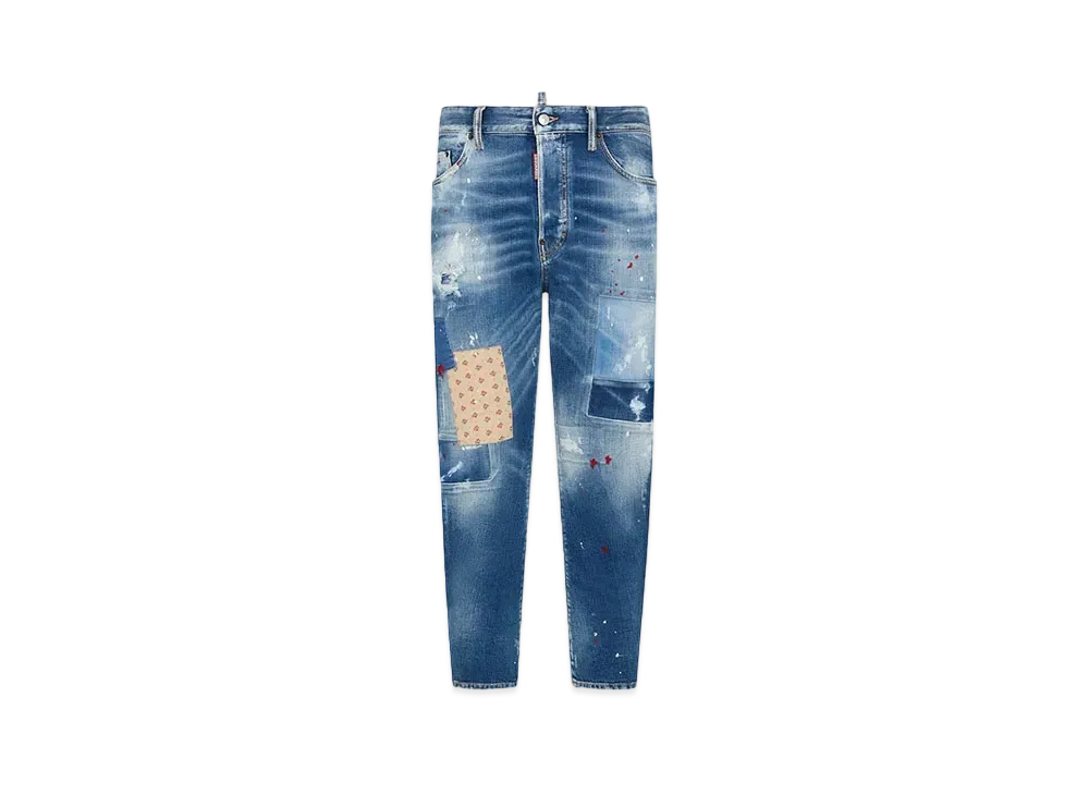 Dsquared2 Medium Worn Out Booty Wash Bro Jeans "Navy"
