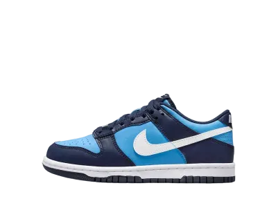 ナイキ GS ダンク ロー "ユニバーシティブルー/ミッドナイトネイビー/ホワイト"
