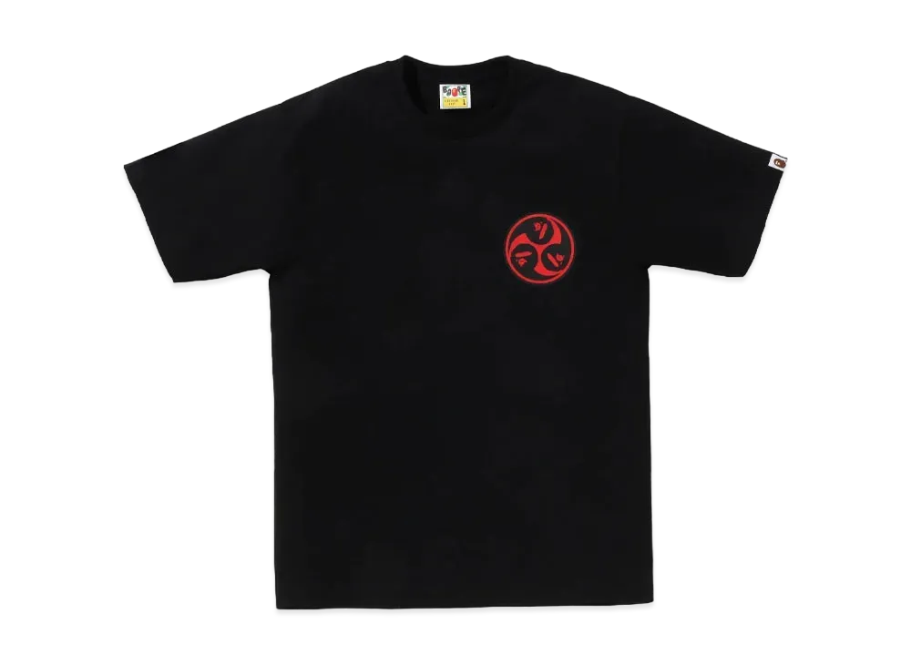A BATHING APE Japanese Crest Tee "Black"