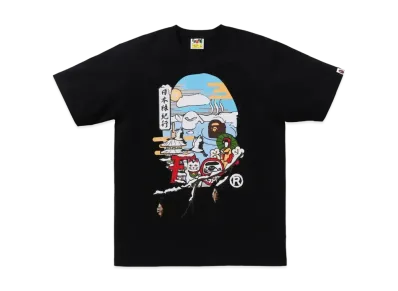 A BATHING APE Japanese Culture Ape Head Tee "Black"