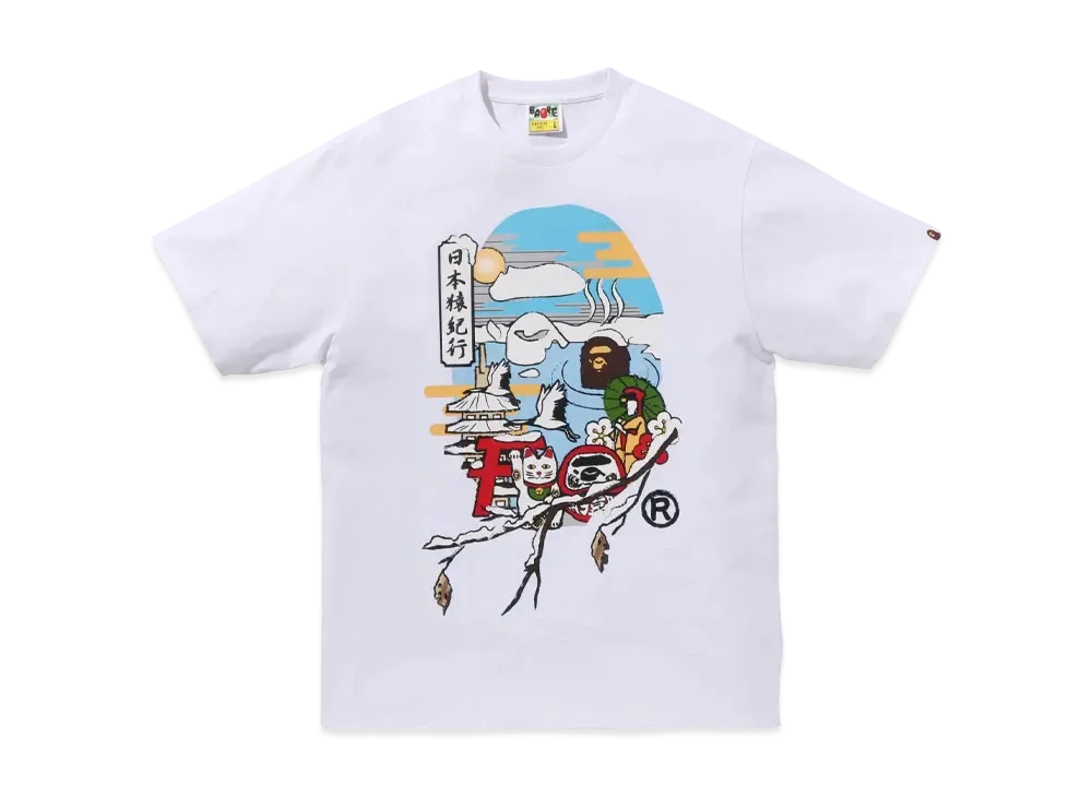 A BATHING APE Japanese Culture Ape Head Tee "White"