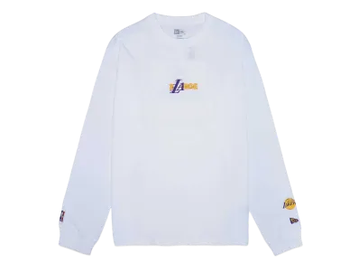 XLARGE x New Era x NBA LAKERS STANDARD LOGO LS TEE "White"