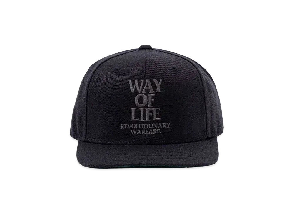 RATS EMBROIDERY CAP "WAY OF LIFE" "BLACK x CHARCOAL"