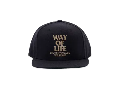 RATS EMBROIDERY CAP "WAY OF LIFE" "BLACK x ASH GOLD"