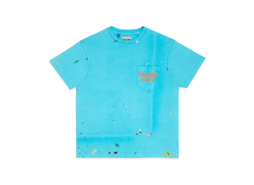 GALLERY DEPT. Vintage Logo Painted Tee "Turquoise"