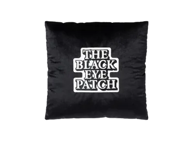 BlackEyePatch OG Label Velour Cushion "Black"