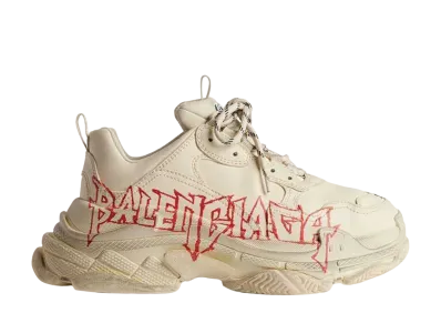 バレンシアガ トリプルS スニーカー DIY メタル "ホワイト/レッド/ブラック"