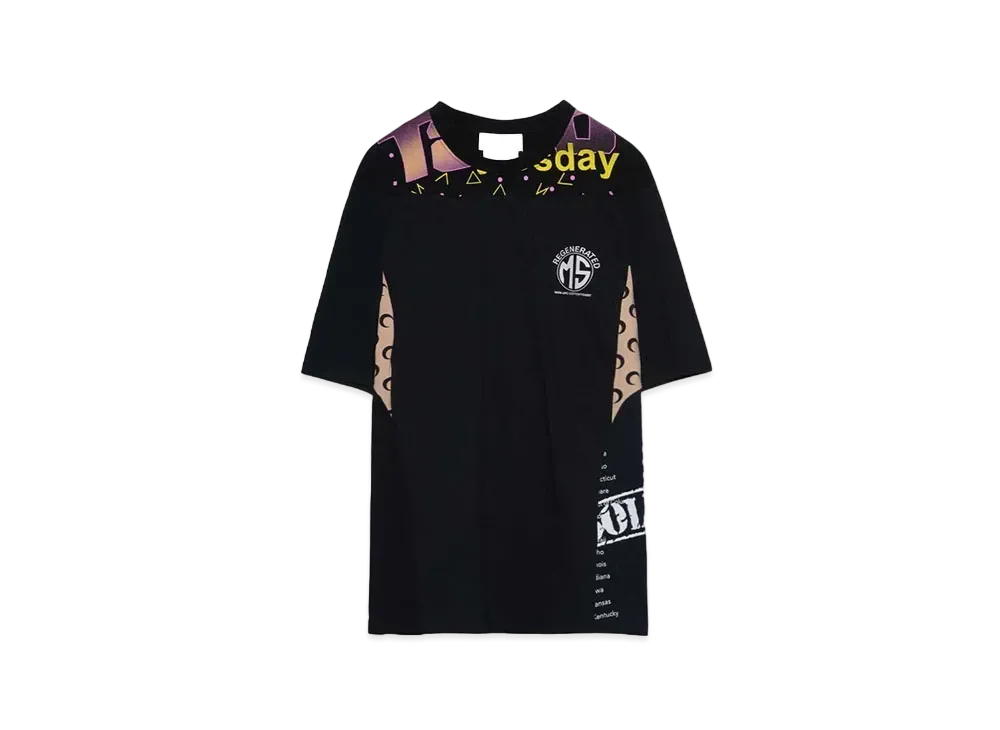 Marine Serre REGENERATED GRAPHIC T-SHIRT T-SHIRT "BLACK"