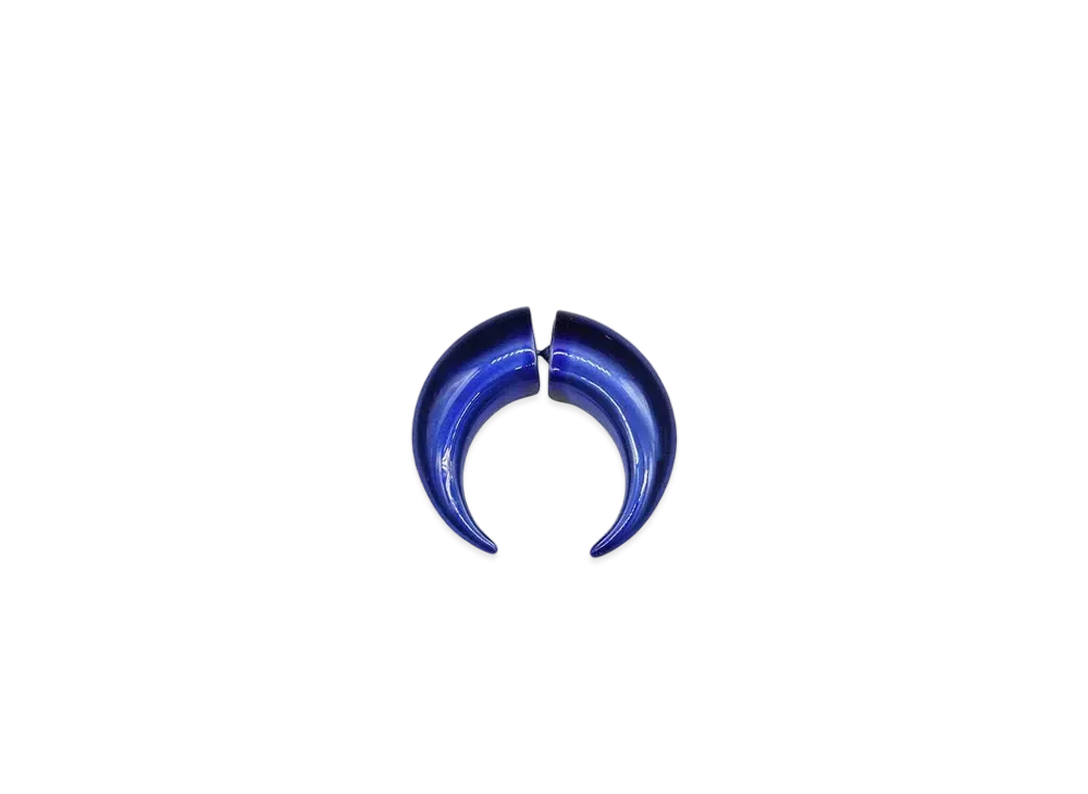 Marine Serre REGENERATED SINGLE TIN MOON STUD EARRING "BL45 Color"