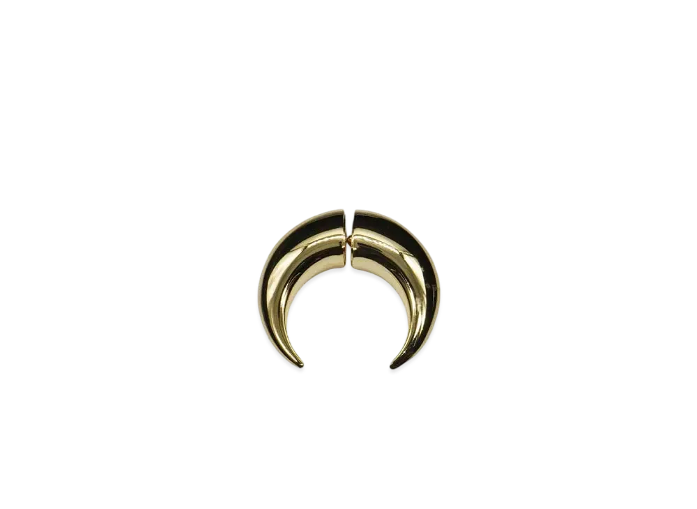 Marine Serre REGENERATED SINGLE TIN MOON STUD EARRING "MT50 Color"