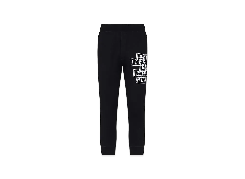 Dsquared2 Icon Stamps Ski Fit Sweatpants "Black"
