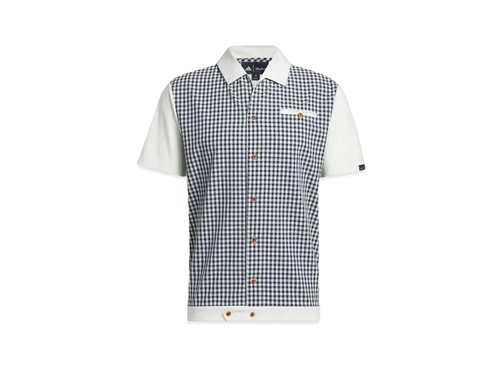 ★美品★Malbon × adidas ギンガムチェックフルオープンシャツ　XL adidas（アディダス）の「MALBON ギンガムチェック フルオープン