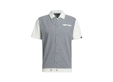 adidas x Malbon Golf Gingham Check Full Open Shirt "Crystal Jade"