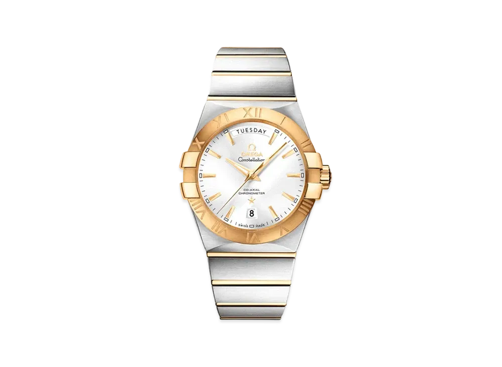 OMEGA Constellation Co-Axial Chronometer Day-Date "Silver" 123.20.38.22.02.002